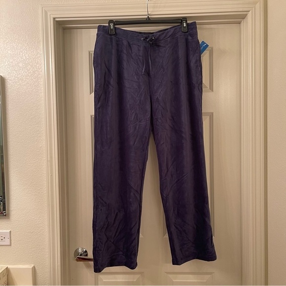 KAREN Scott Sport Ink Blue Ribbed Pants Sweatpants Loungewear - Picture 3 of 6